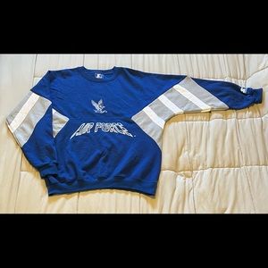 Vintage Starter Air Force Falcons Sweatshirt Blue White & Grey Color Blocking XL